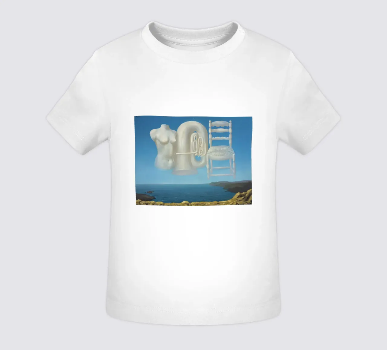 Le Temps Menaçant (Tempo minaccioso) - René Magritte maglietta neonato da Classic Art Prints