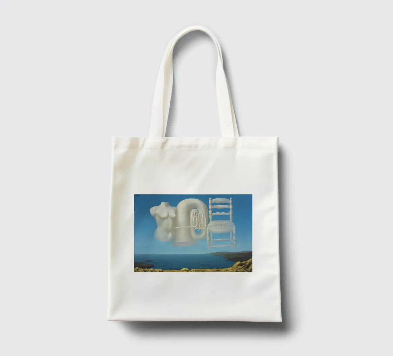 Le Temps Menaçant (Tempo minaccioso) - René Magritte borsa in juta da Classic Art Prints