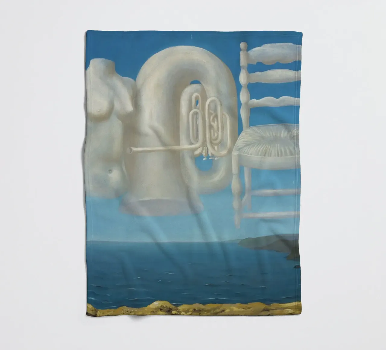Le Temps Menaçant (Tempo minaccioso) - René Magritte coperta in pile da Classic Art Prints