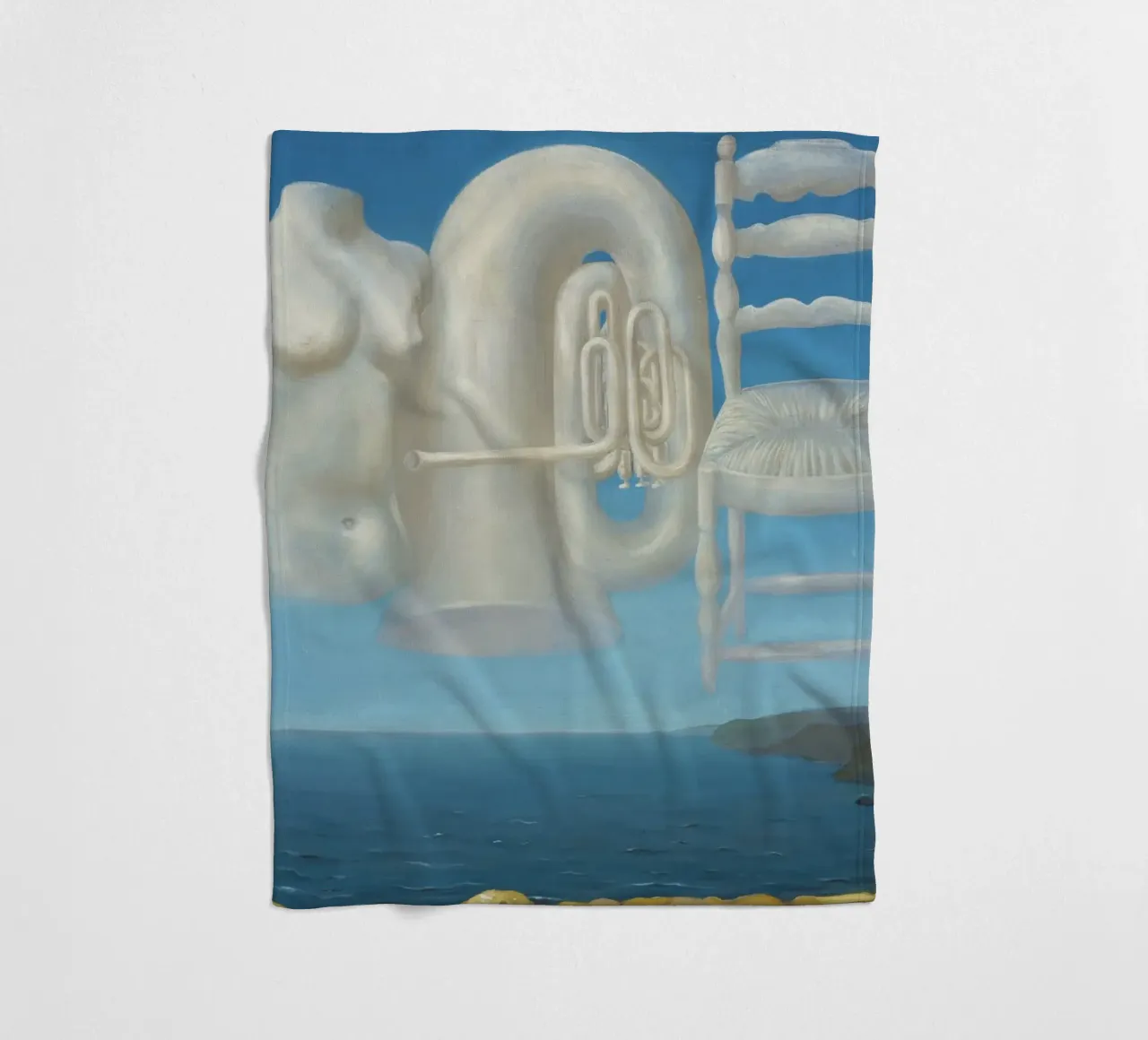 Le Temps Menaçant (Tempo minaccioso) - René Magritte coperta in pile da Classic Art Prints