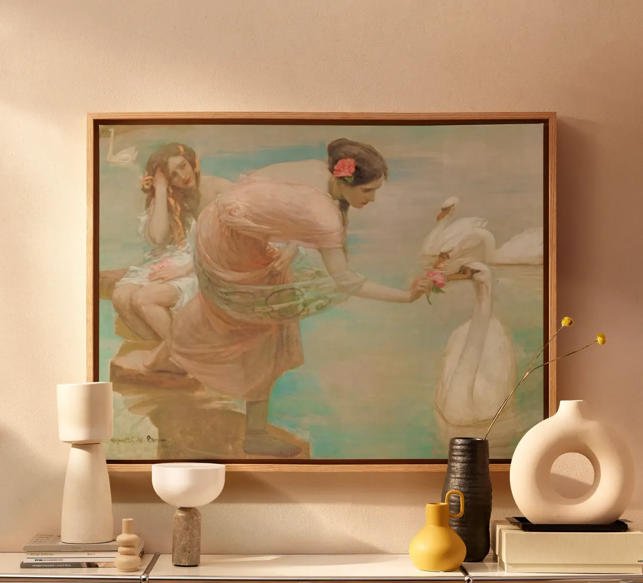 Un mattino d'estate - Rupert Bunny tela con Cornice a cassetta da Classic Art Prints