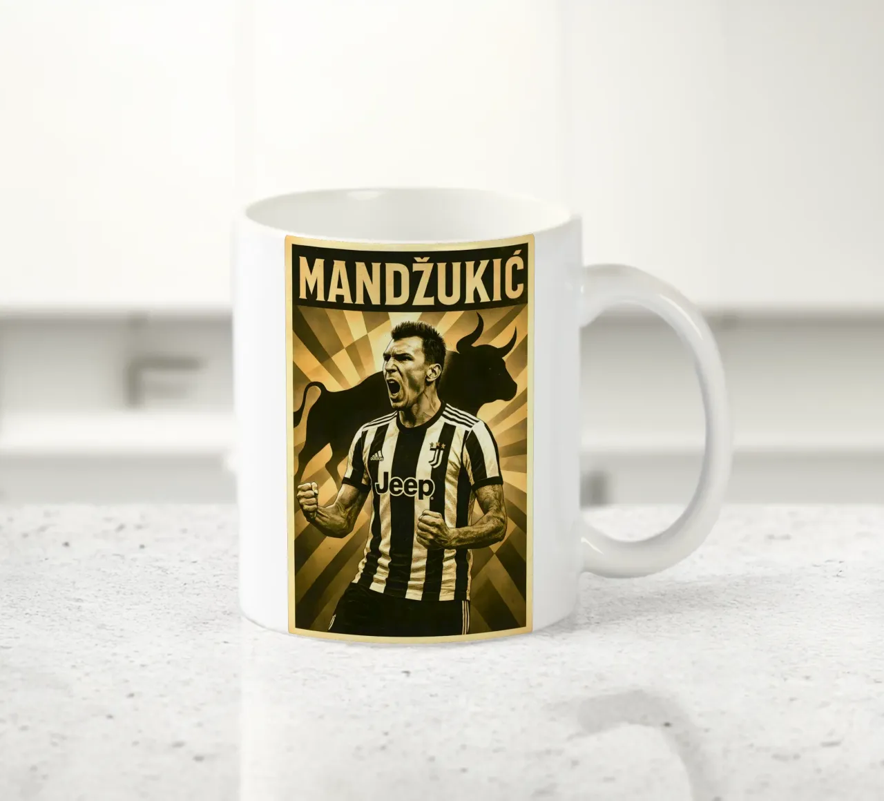 Mario Mandzukic tazza in ceramica da Cyberpunk Canvas