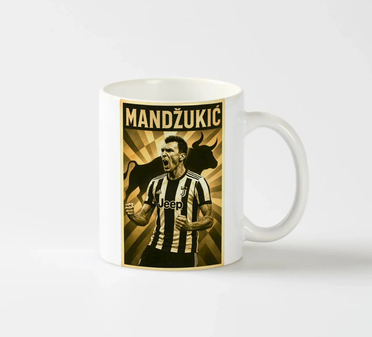Mario Mandzukic tazza in ceramica da Cyberpunk Canvas