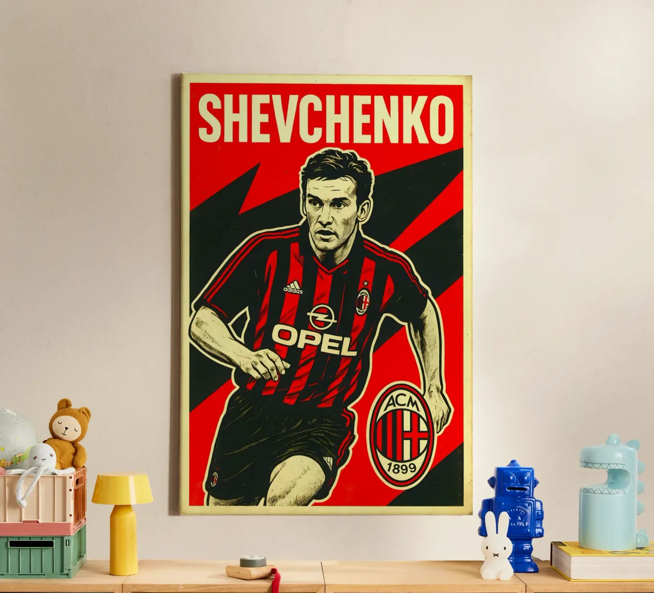 Andrij Schewtschenko Leinwand mit Schattenfugenrahmen von Cyberpunk Canvas