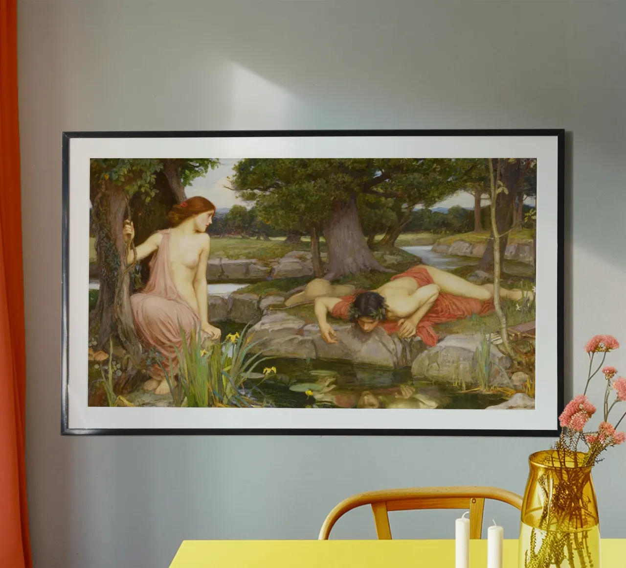 Eco e Narciso - John William Waterhouse poster da Jolie Prints