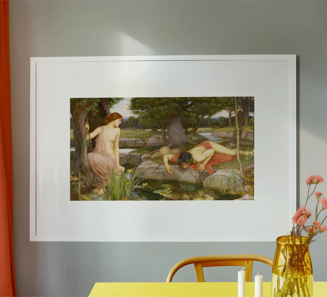 Eco e Narciso - John William Waterhouse poster da Jolie Prints