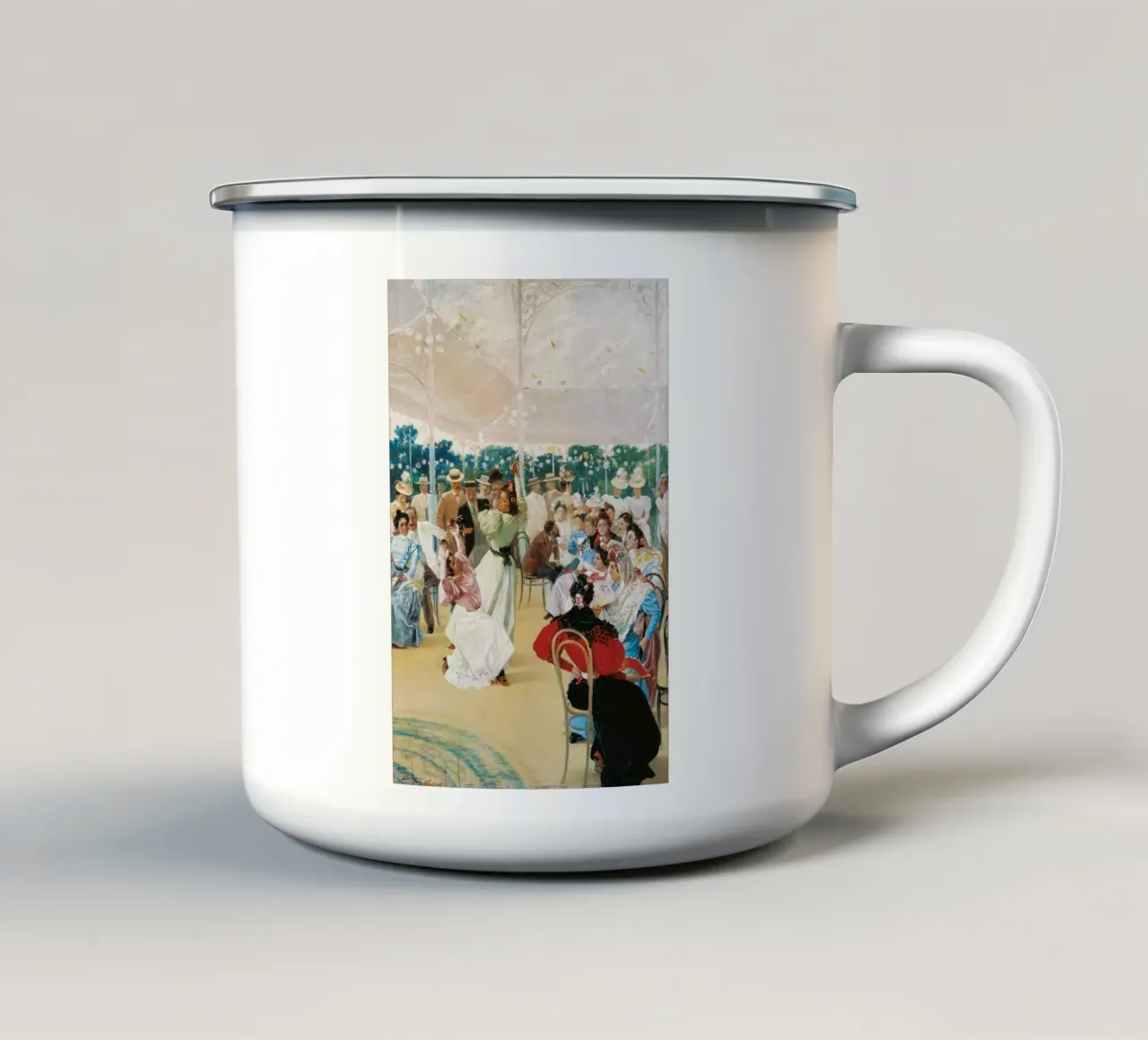 Feria de Córdoba - Julio Romero de Torres tazza in smalto da Jolie Prints