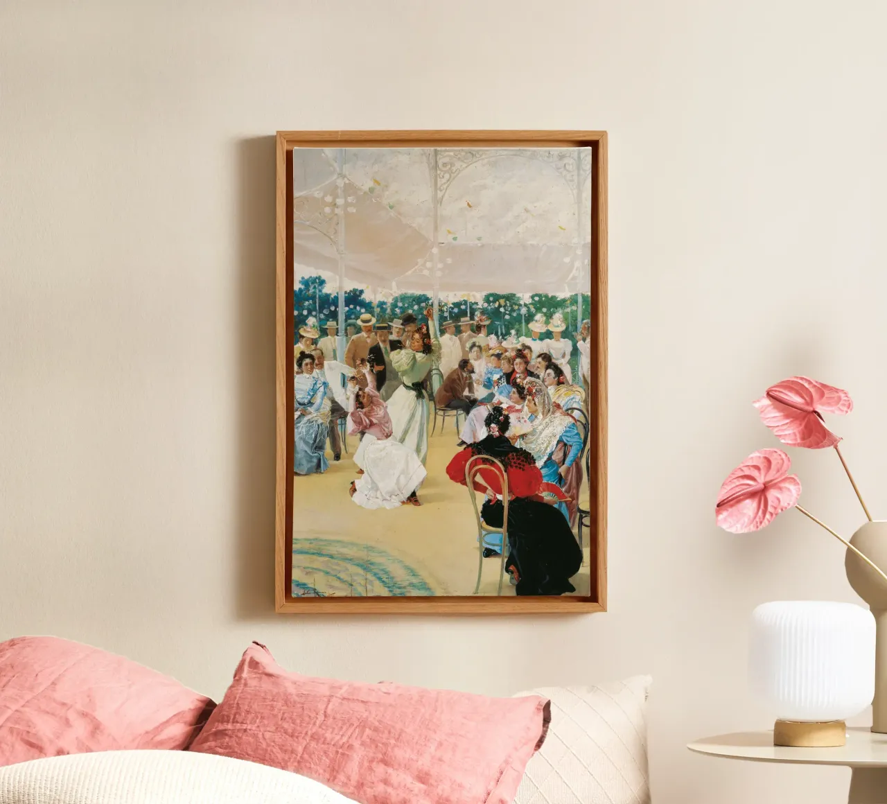 Feria de Córdoba - Julio Romero de Torres tela con Cornice a cassetta da Jolie Prints