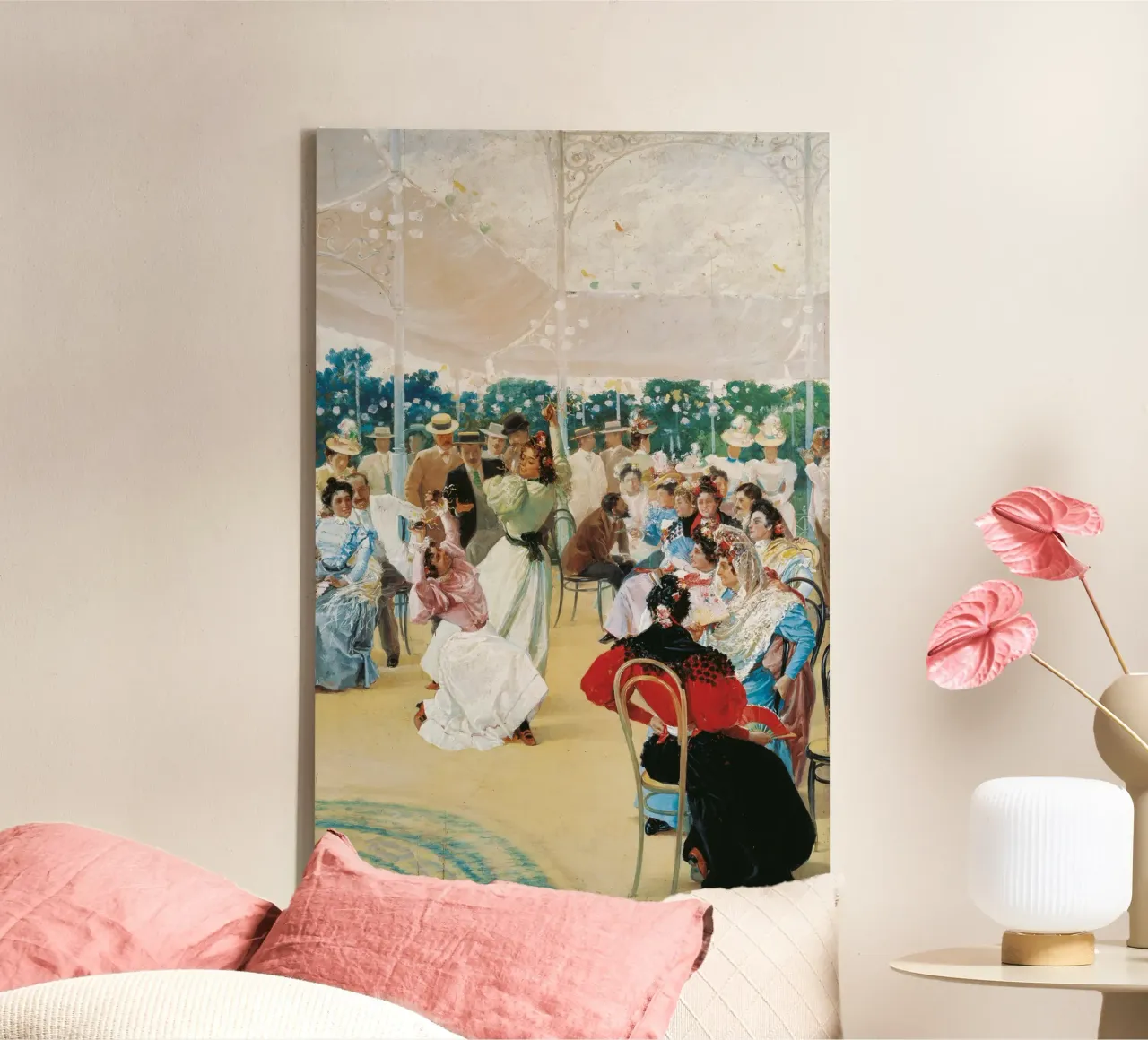 Feria de Córdoba - Julio Romero de Torres tela con Cornice a cassetta da Jolie Prints