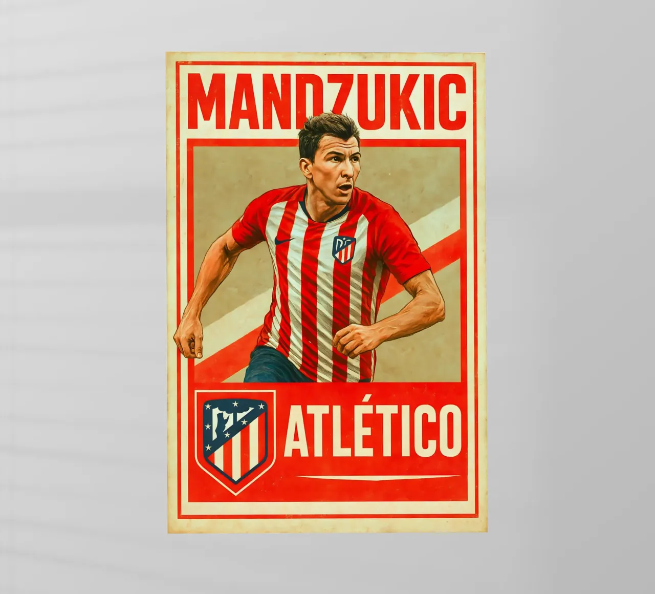 Mario Mandzukic pellicola backlit da Cyberpunk Canvas