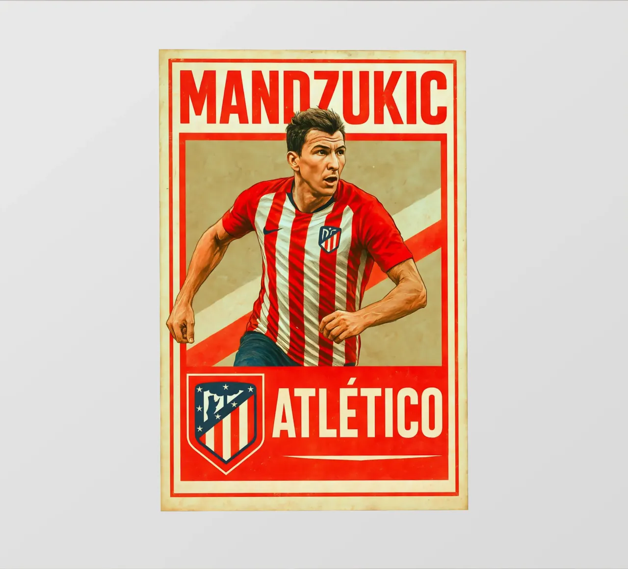 Mario Mandzukic pellicola backlit da Cyberpunk Canvas