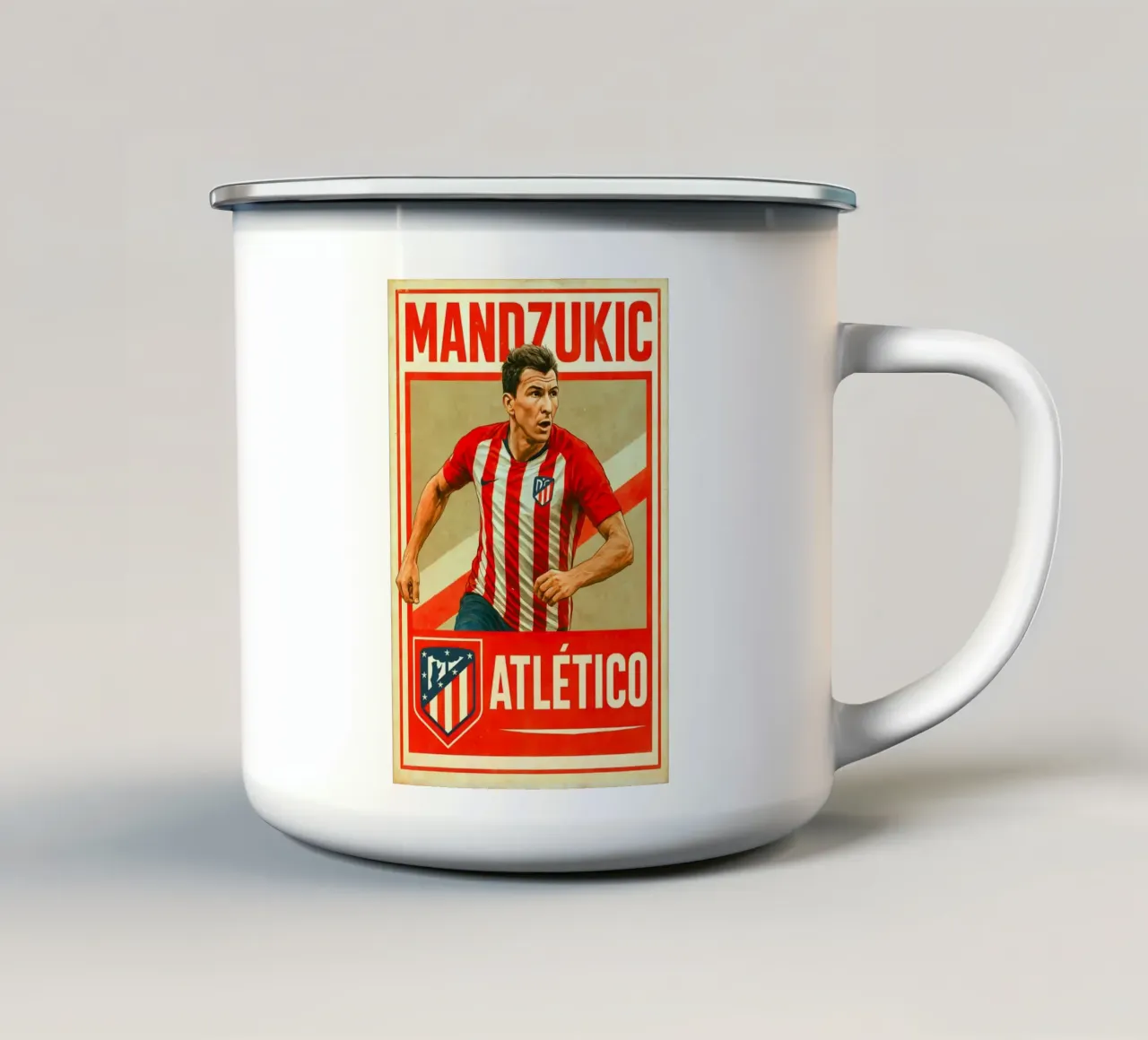 Mario Mandzukic tazza in smalto da Cyberpunk Canvas
