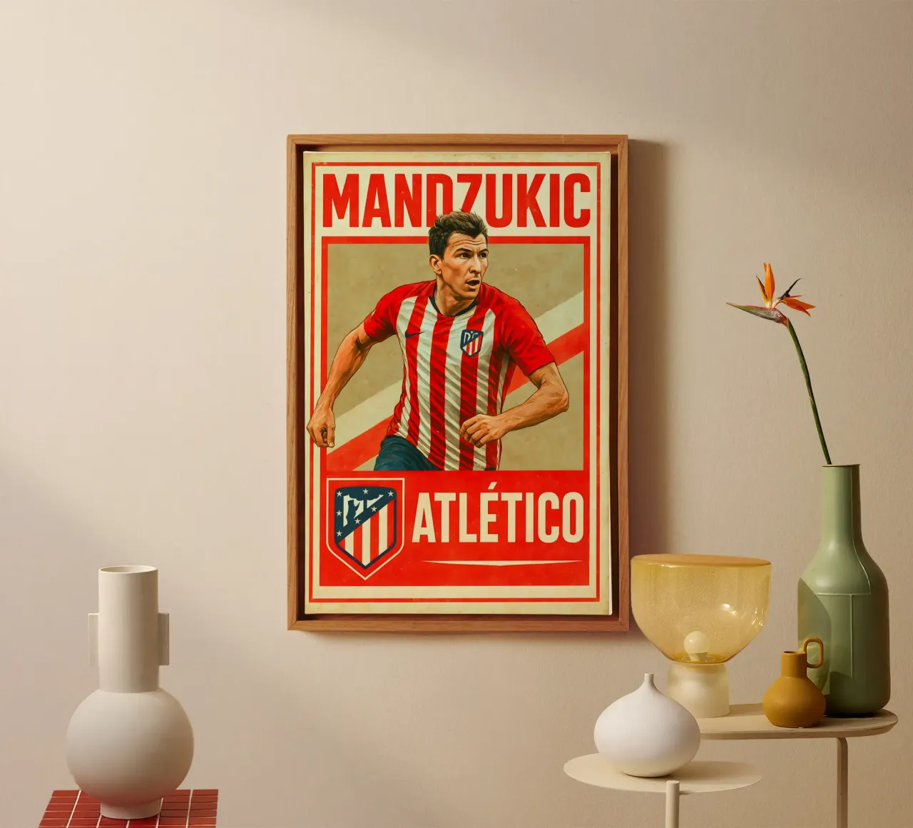 Mario Mandzukic canvas met Baklijst van Cyberpunk Canvas