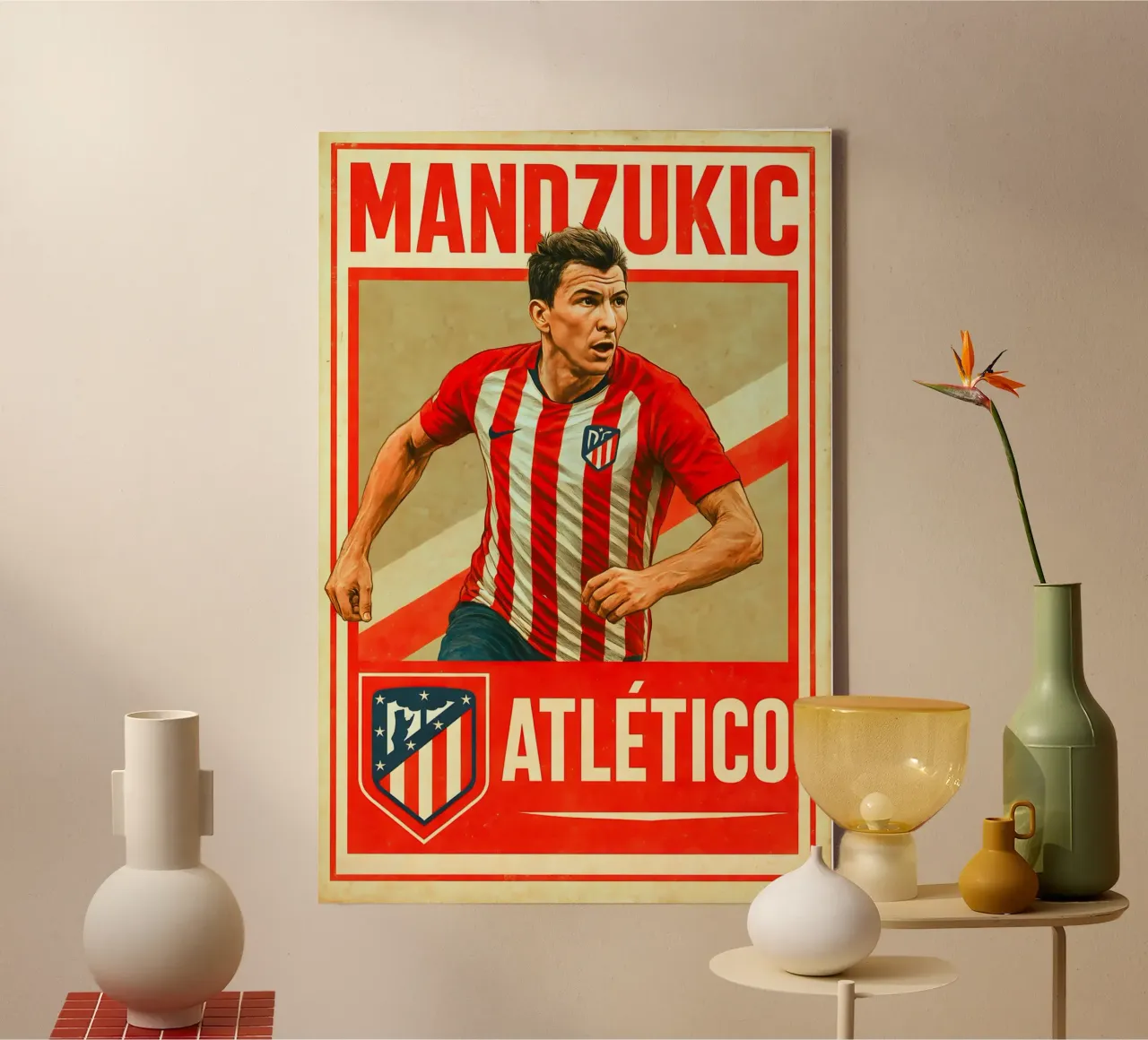 Mario Mandzukic canvas met Baklijst van Cyberpunk Canvas