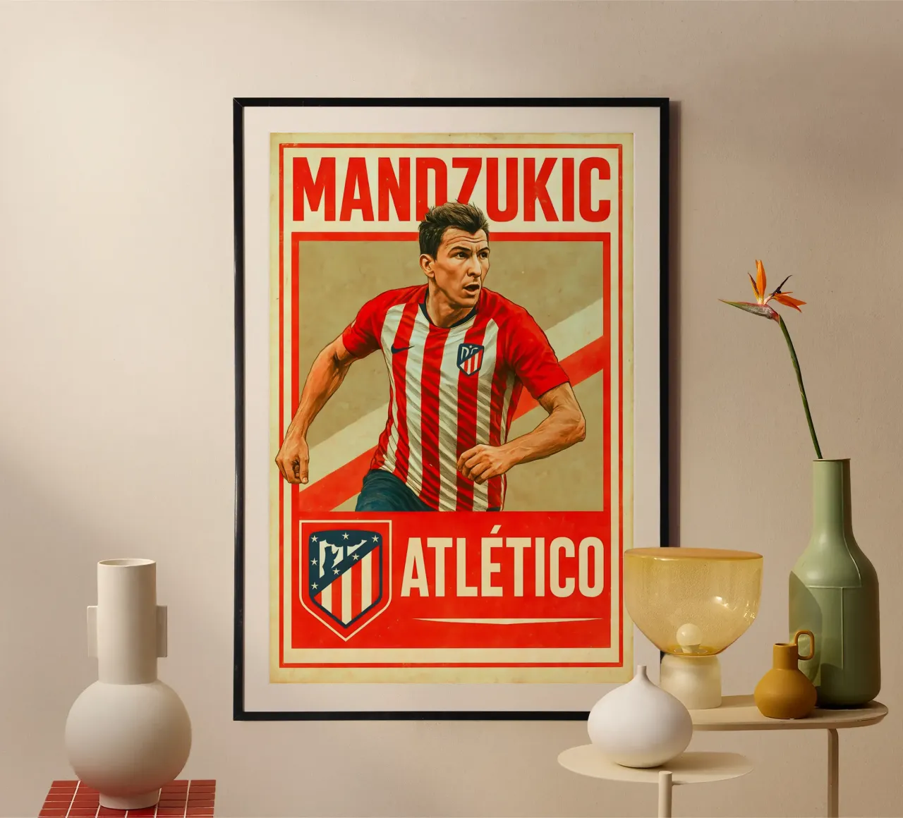 Mario Mandzukic poster da Cyberpunk Canvas