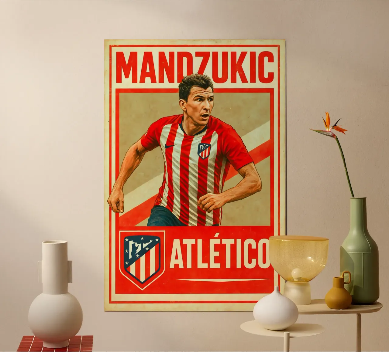 Mario Mandzukic poster da Cyberpunk Canvas