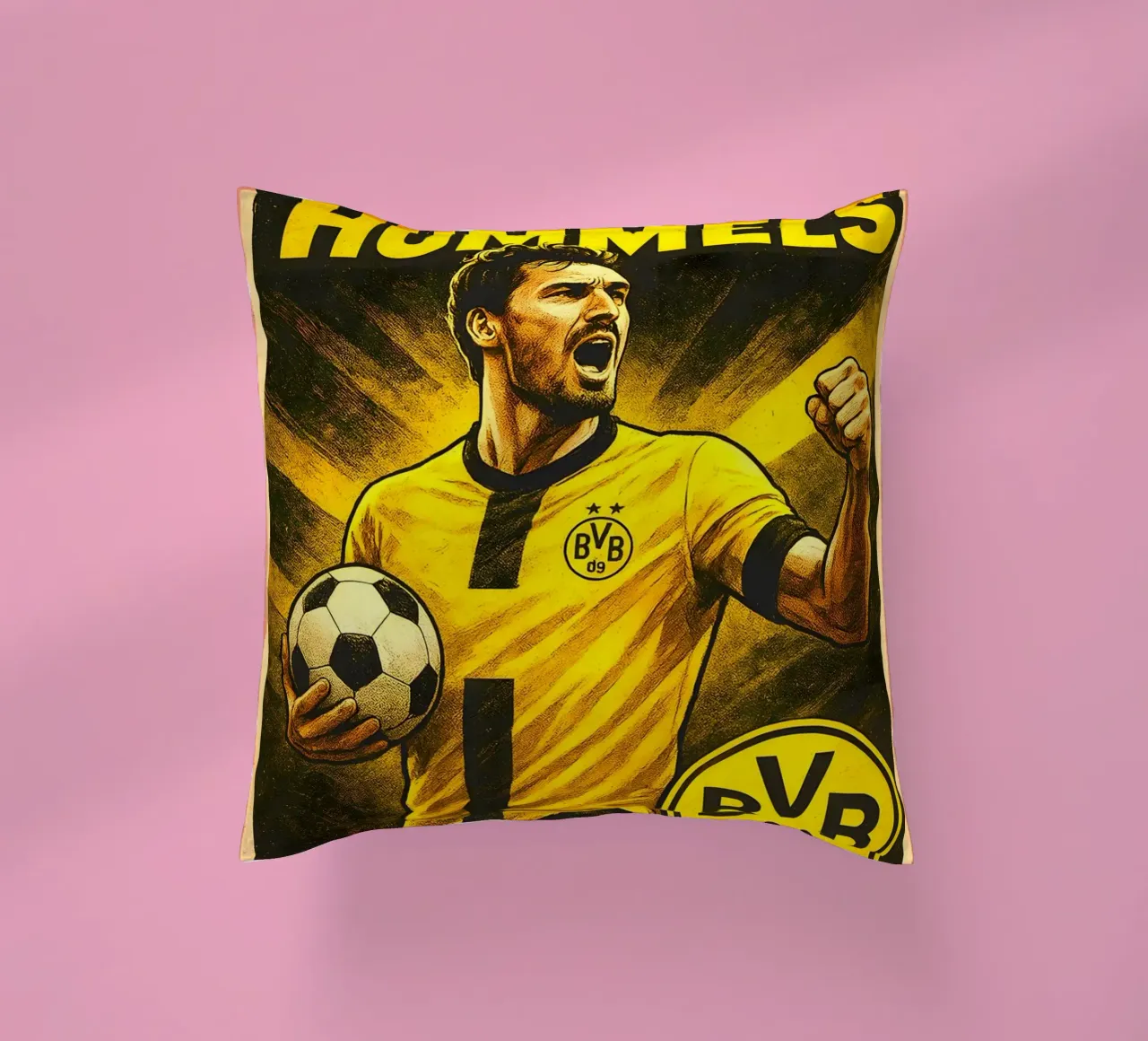 Mats Hummels cuscino da Cyberpunk Canvas