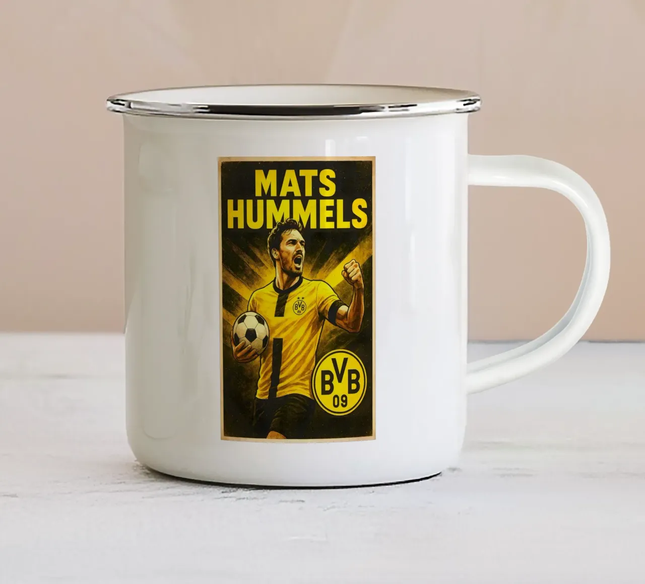 Mats Hummels tazza in smalto da Cyberpunk Canvas