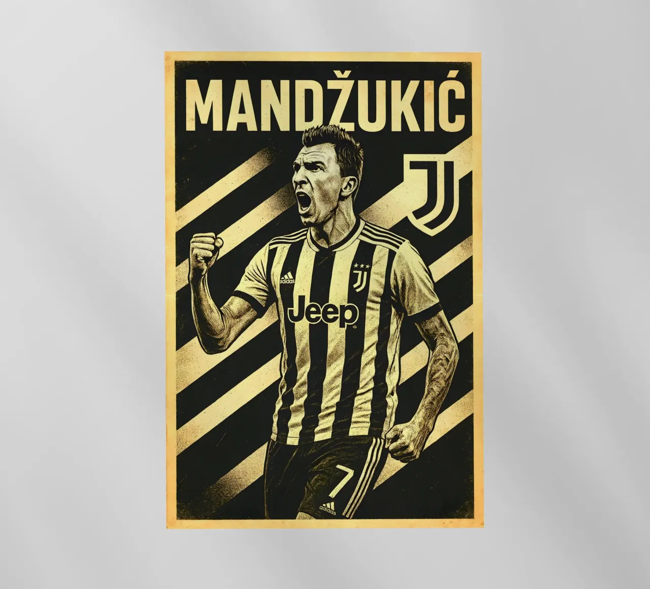 Mario Mandzukic pellicola backlit da Cyberpunk Canvas