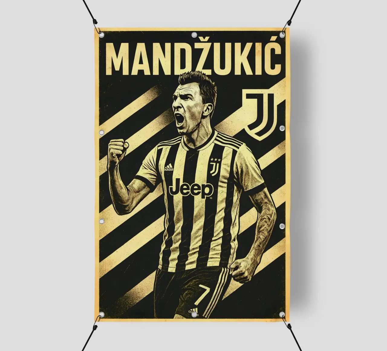 Mario Mandzukic telo in pvc da Cyberpunk Canvas