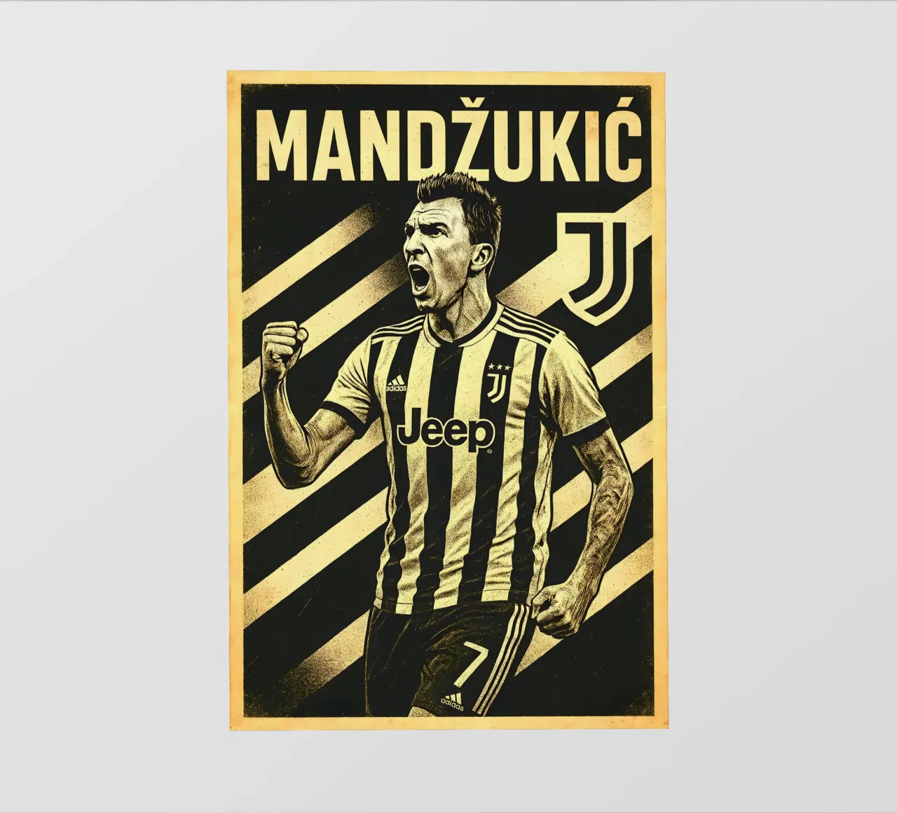 Mario Mandzukic telo in pvc da Cyberpunk Canvas