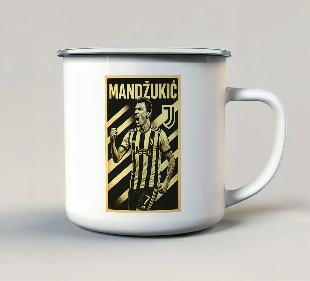 Mario Mandzukic tazza in smalto da Cyberpunk Canvas