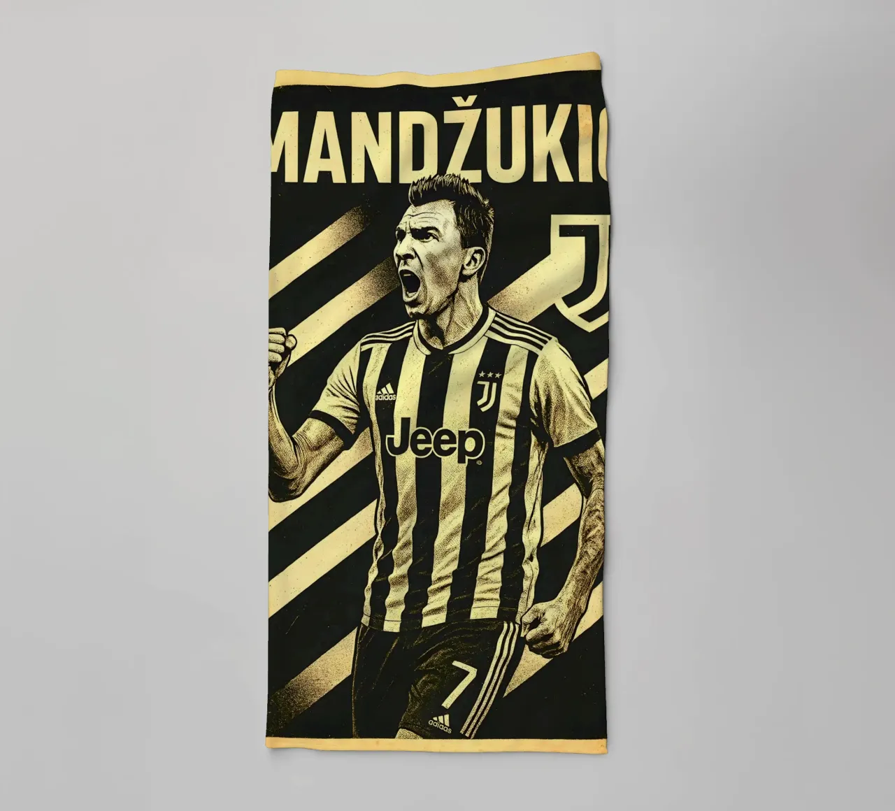 Mario Mandzukic asciugamano da bagno da Cyberpunk Canvas