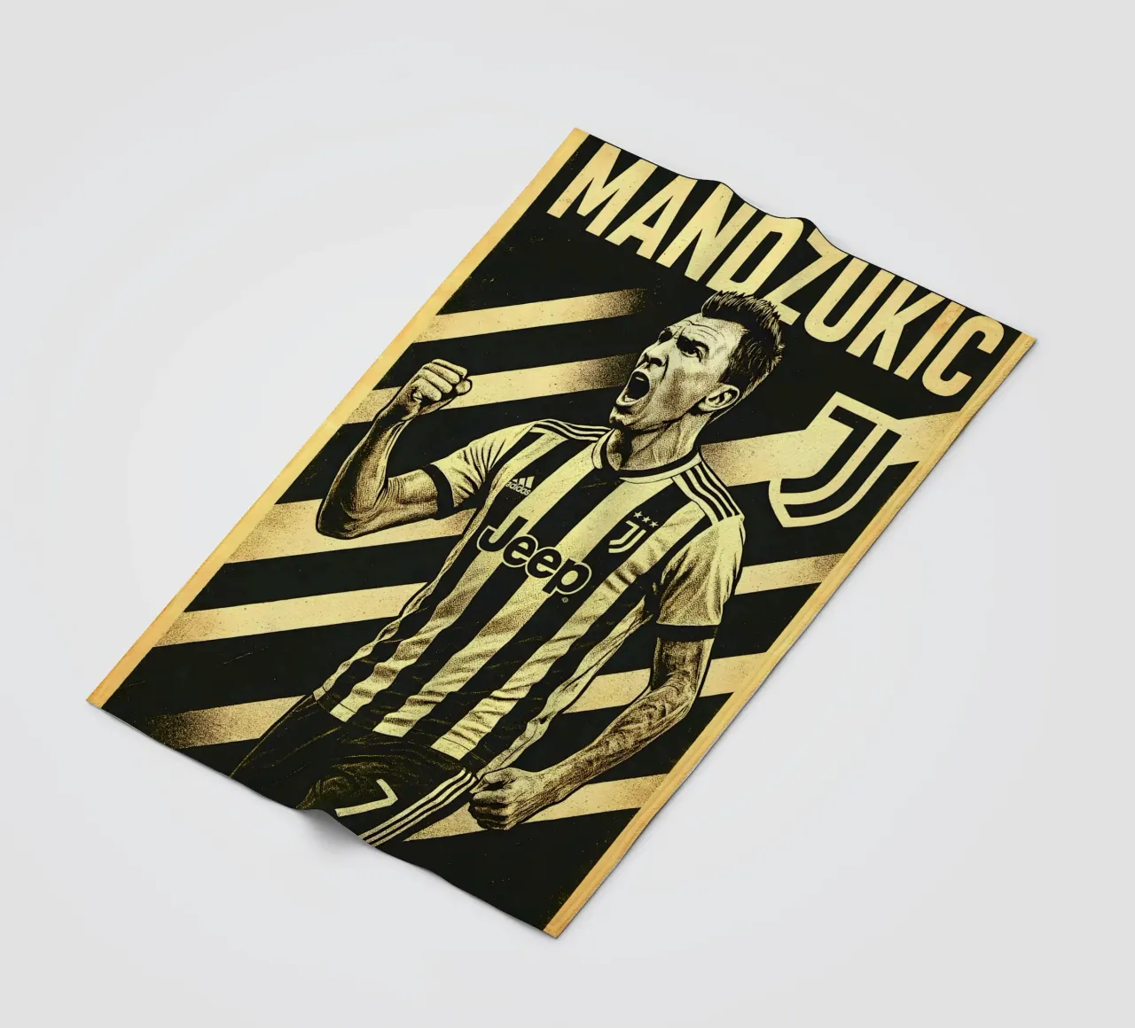 Mario Mandzukic coperta in pile da Cyberpunk Canvas