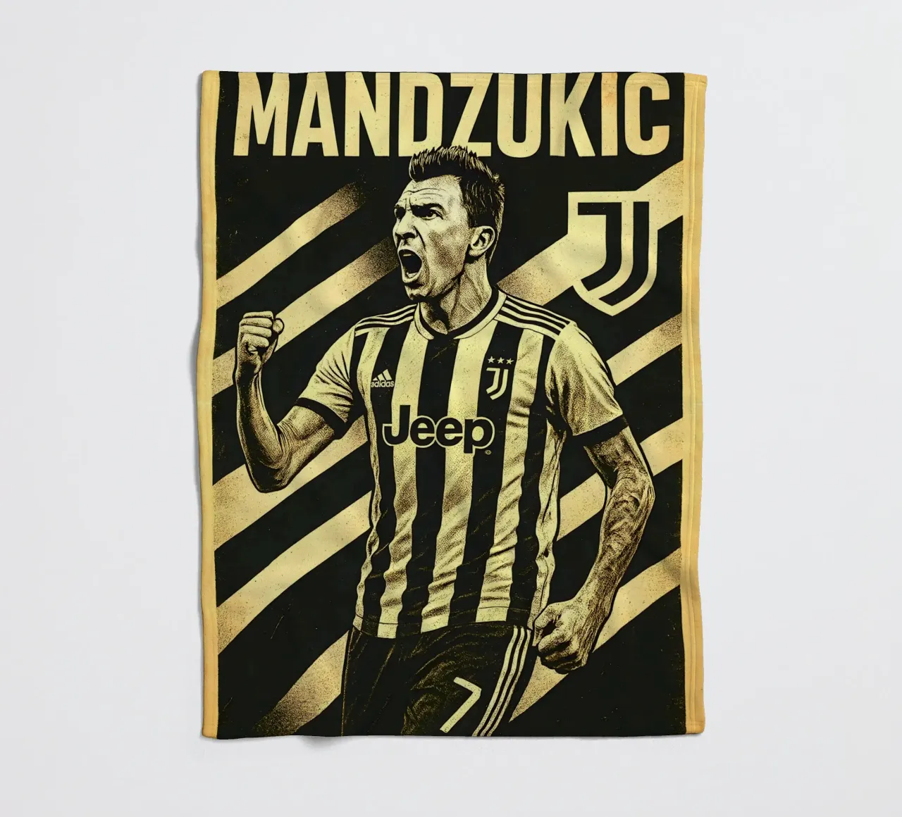Mario Mandzukic coperta in pile da Cyberpunk Canvas