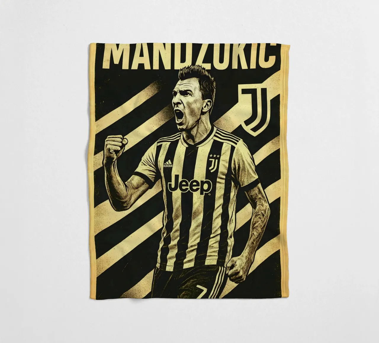 Mario Mandzukic coperta in pile da Cyberpunk Canvas