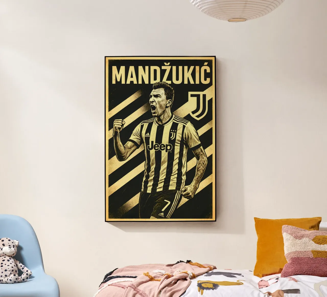 Mario Mandzukic plexiglass da Cyberpunk Canvas