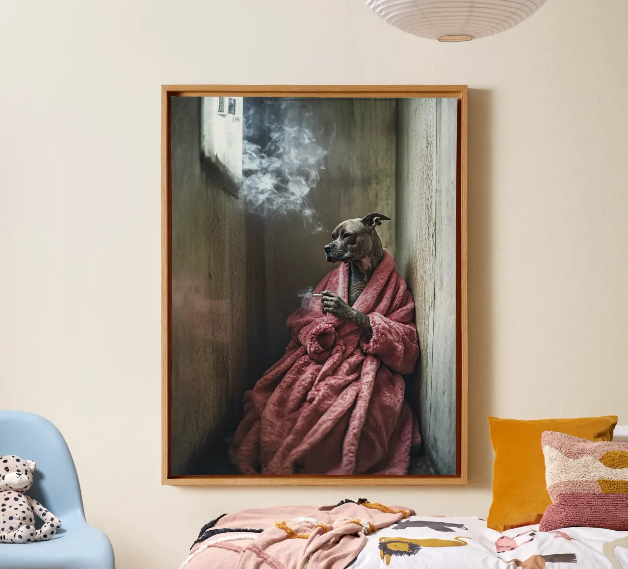 Paul tela con Cornice a cassetta da Affiches Chien Originales – Dogland