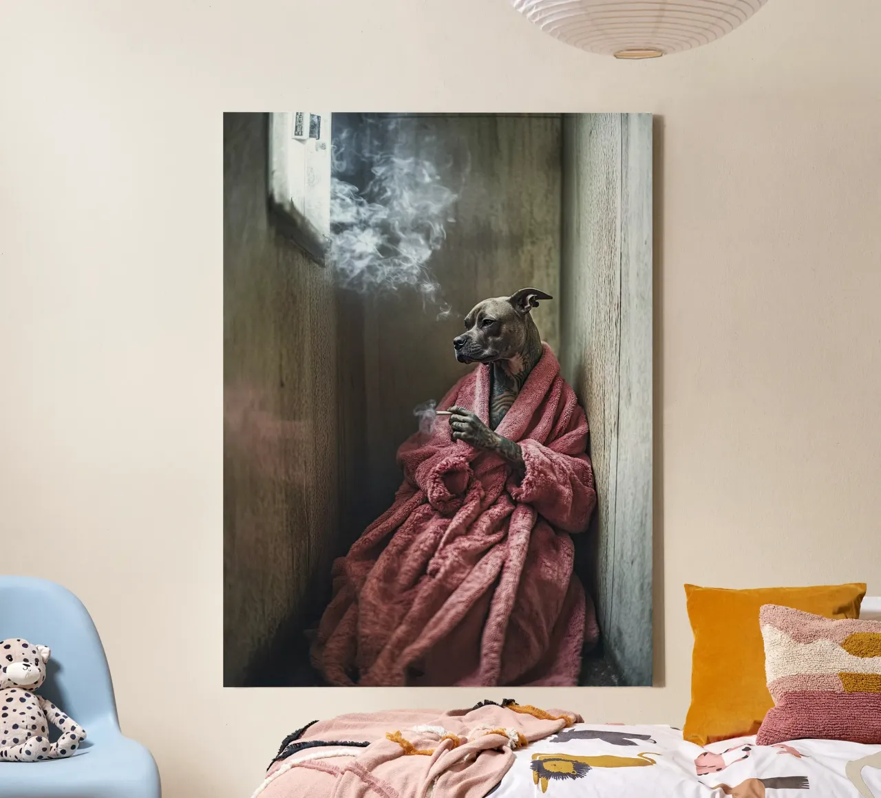 Paul tela con Cornice a cassetta da Affiches Chien Originales – Dogland