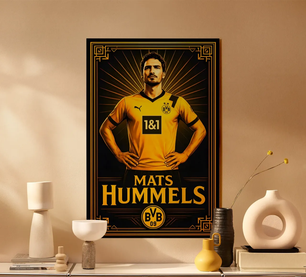 Mats Hummels metacrilato de Cyberpunk Canvas