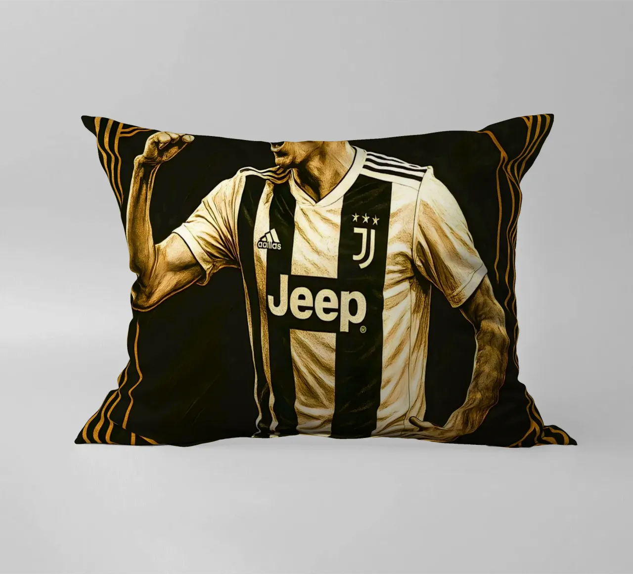 Mario Mandzukic cuscino da Cyberpunk Canvas