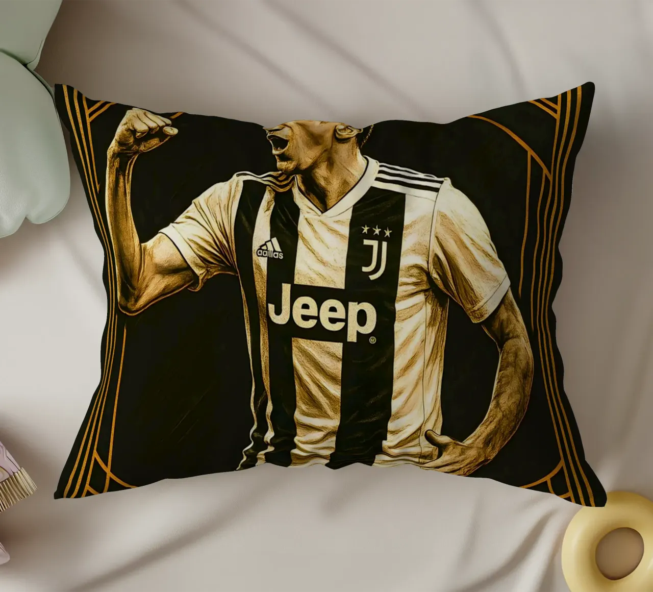 Mario Mandzukic cuscino da Cyberpunk Canvas