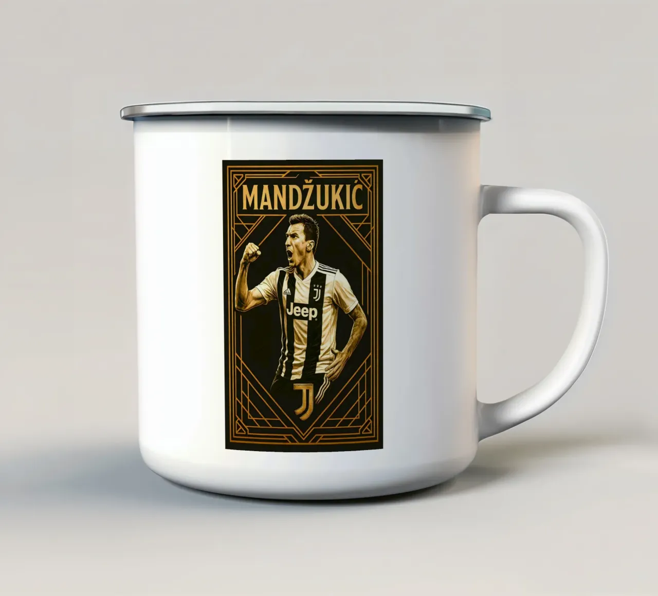 Mario Mandzukic tazza in smalto da Cyberpunk Canvas
