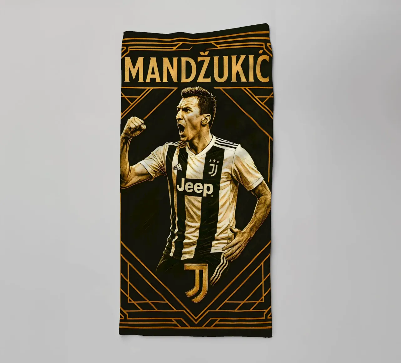 Mario Mandzukic asciugamano da bagno da Cyberpunk Canvas