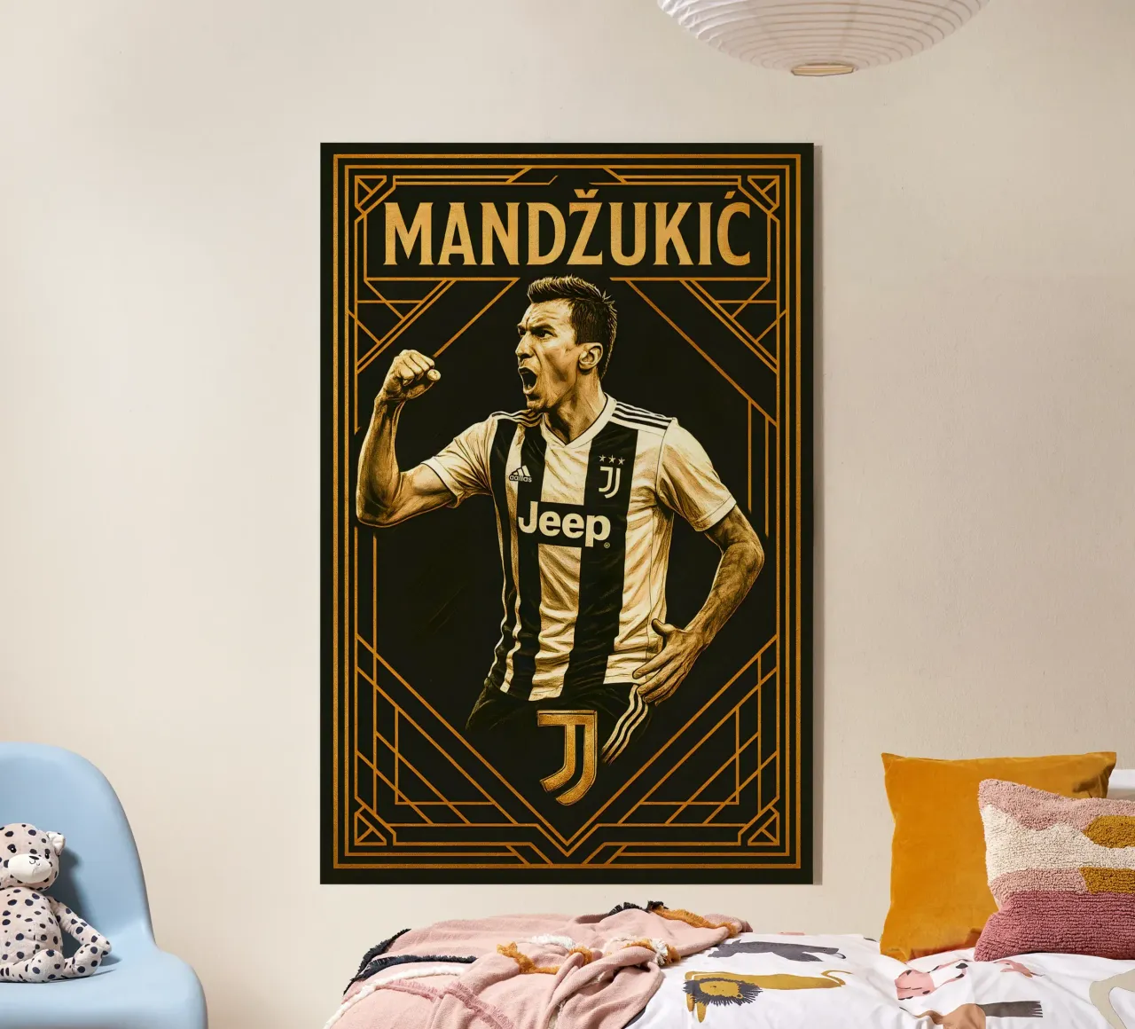 Mario Mandzukic plexiglass da Cyberpunk Canvas