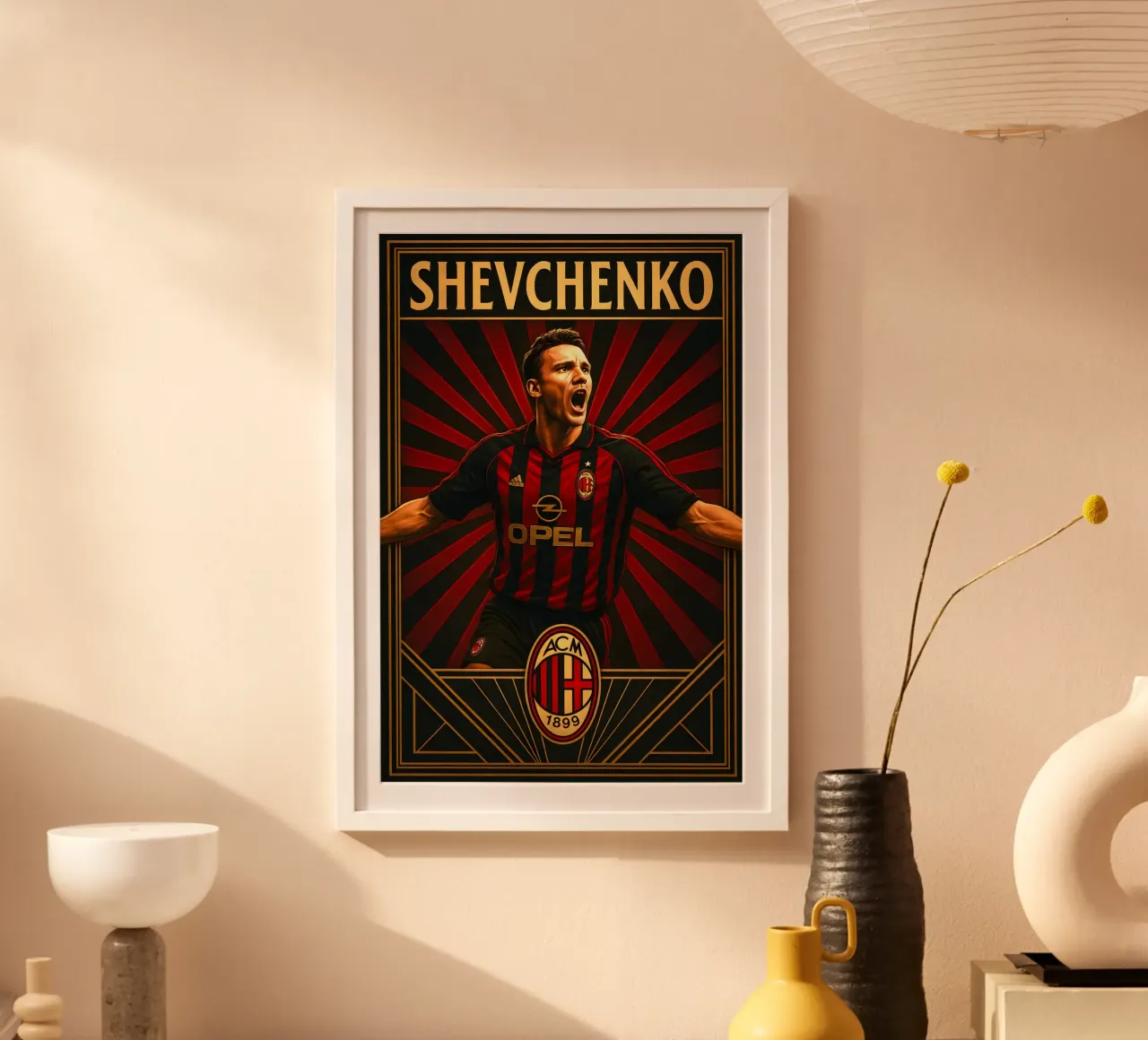 Andriy Shevchenko poster con telaio in plastica da Cyberpunk Canvas