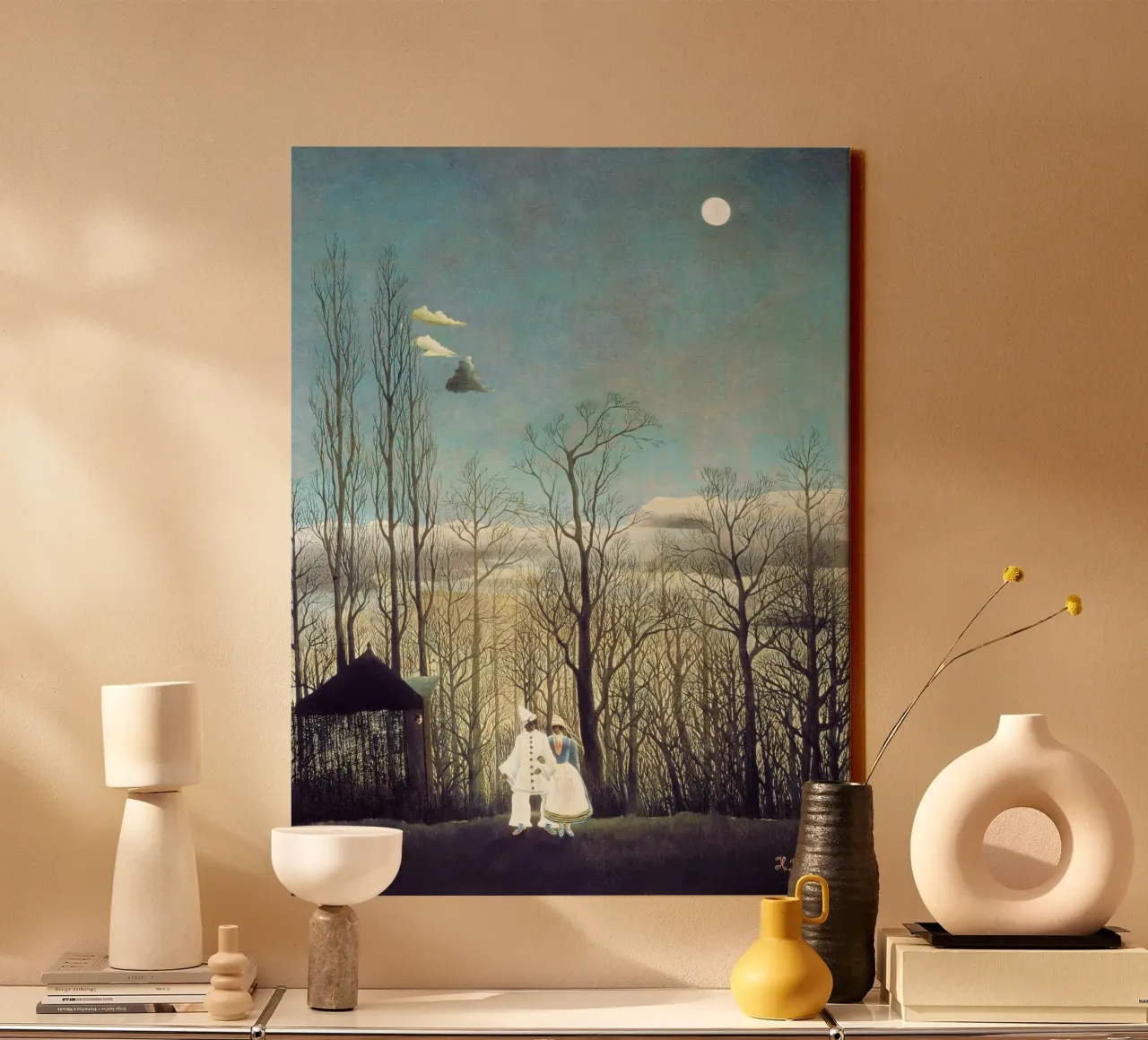 Soirée de carnaval (1886) - Henri Rousseau toile avec Caisse américaine de Jolie Prints