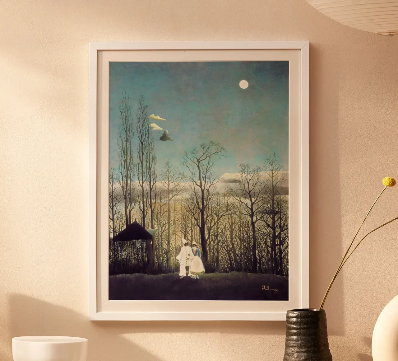 Noche de carnaval (1886) - Henri Rousseau poster con marco de madera de Jolie Prints