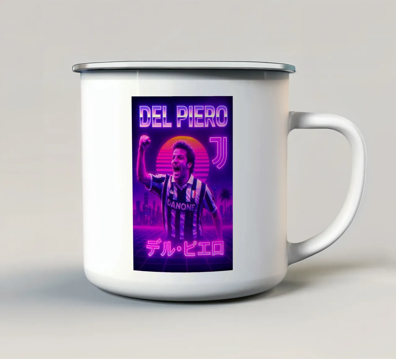 Alessandro Del Piero tazza in smalto da Cyberpunk Canvas