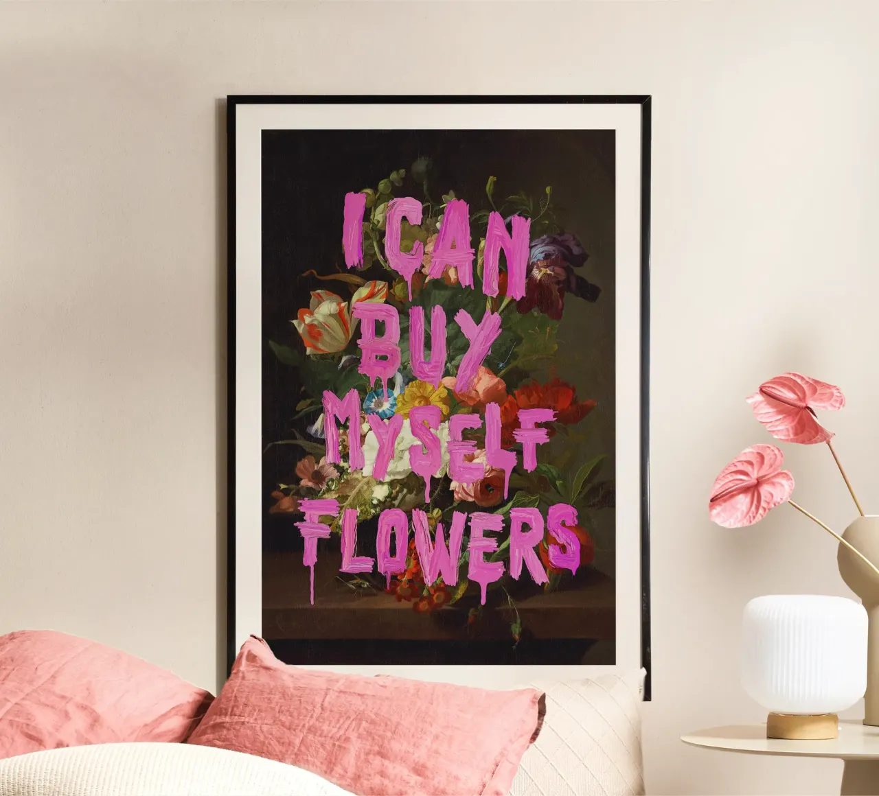 Ich kann mir selbst Blumen kaufen Poster von Jonas Loose