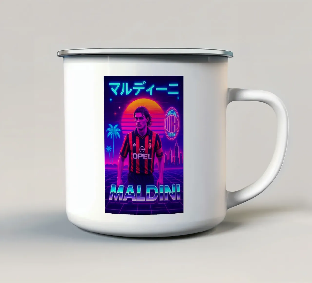 Paolo Maldini tazza in smalto da Cyberpunk Canvas