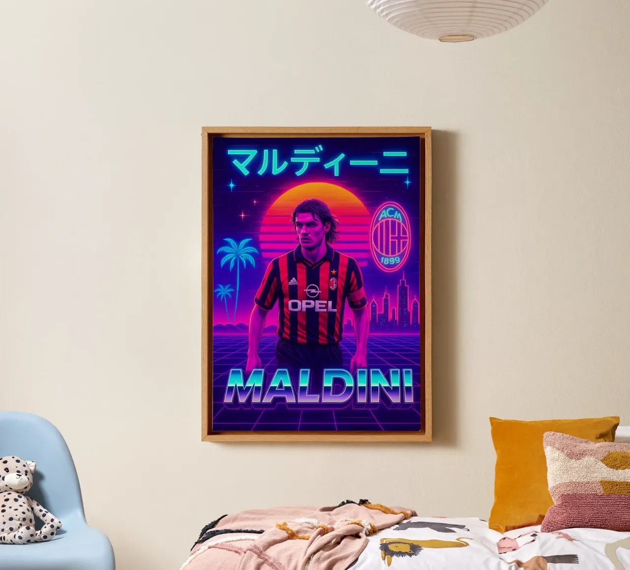 Paolo Maldini canvas with Floater frame by Cyberpunk Canvas
