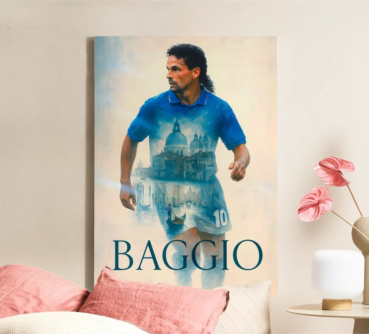 Roberto Baggio tela con Cornice a cassetta da Cyberpunk Canvas