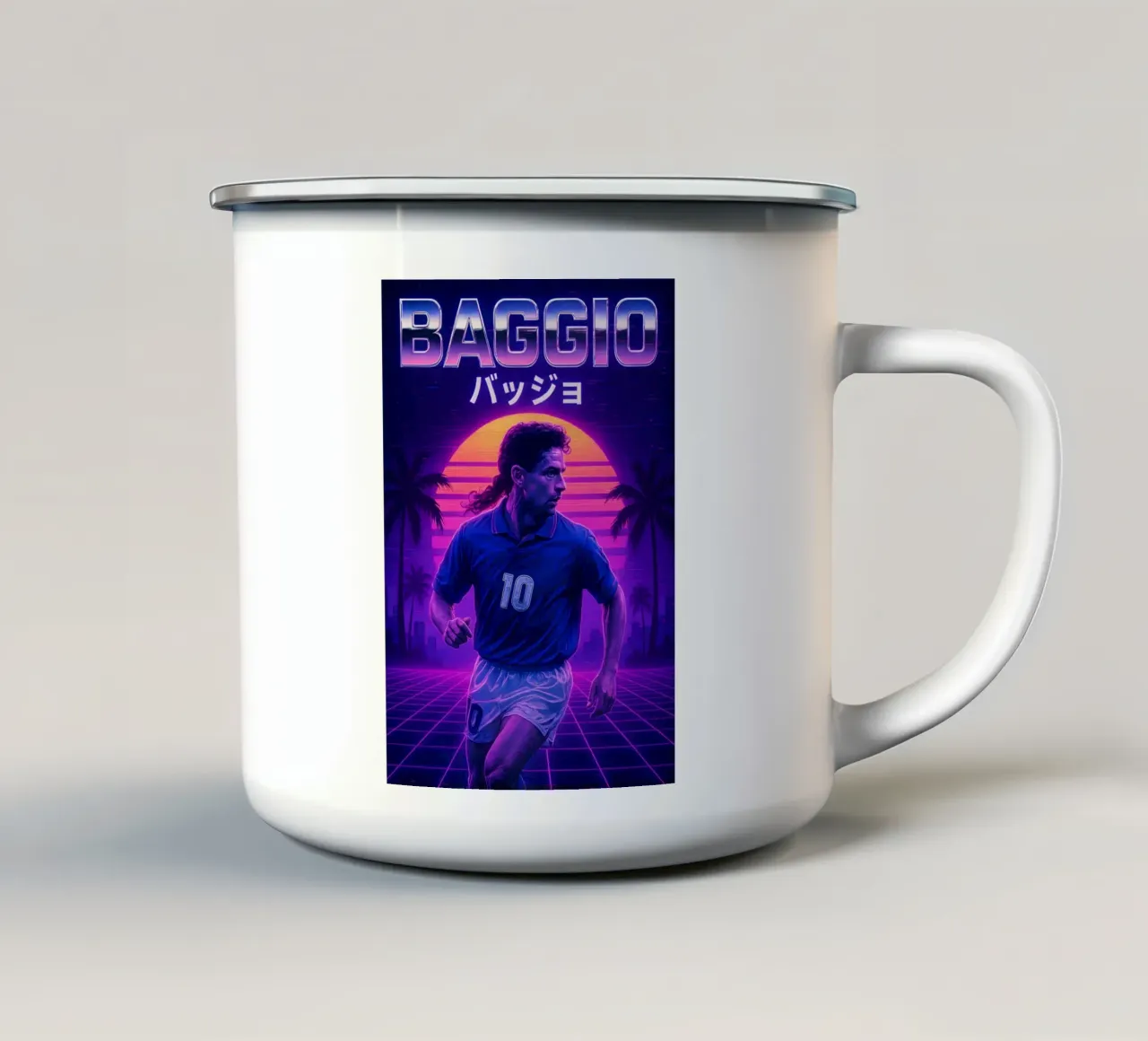 Roberto Baggio tazza in smalto da Cyberpunk Canvas