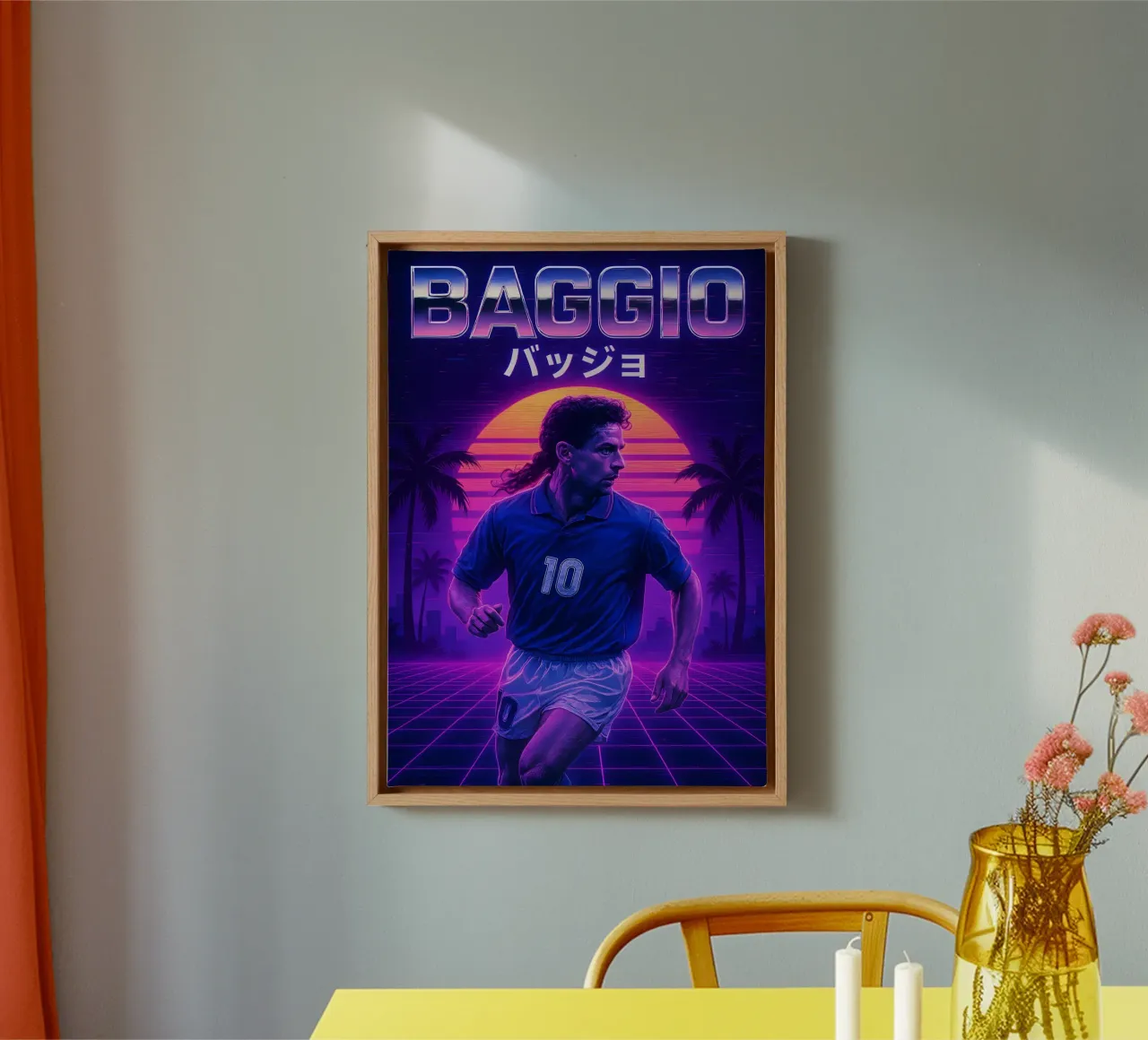 Roberto Baggio tela con Cornice a cassetta da Cyberpunk Canvas