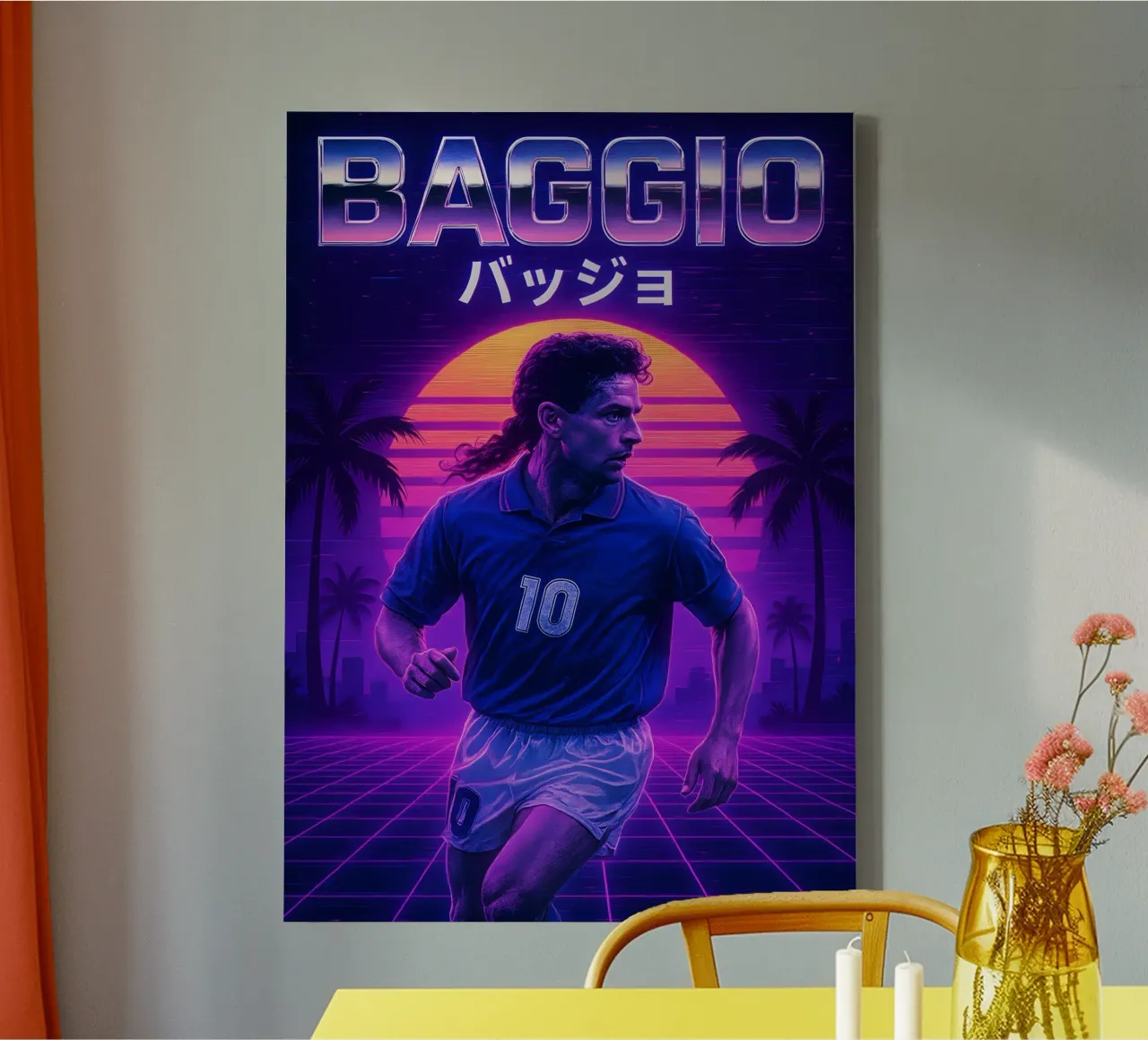 Roberto Baggio tela con Cornice a cassetta da Cyberpunk Canvas